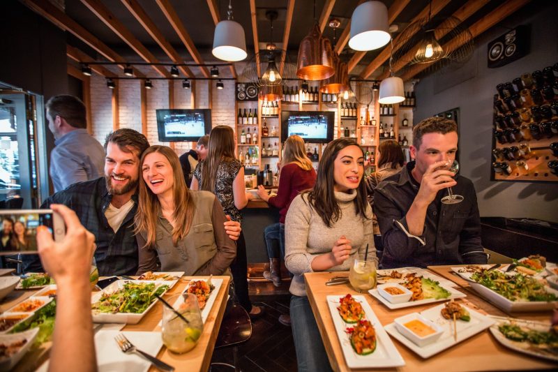 people on a food tour