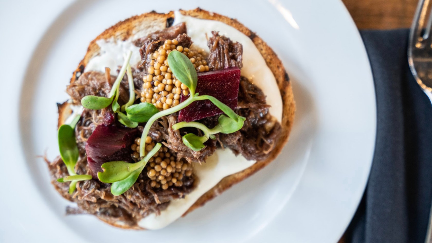 a plate of food on a table