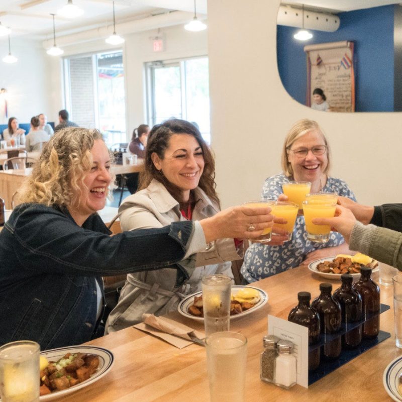 people eating brunch