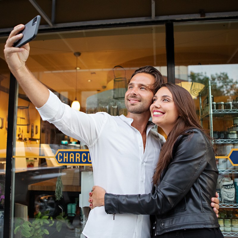 Selfie time while playing the Alberta Food Finder game