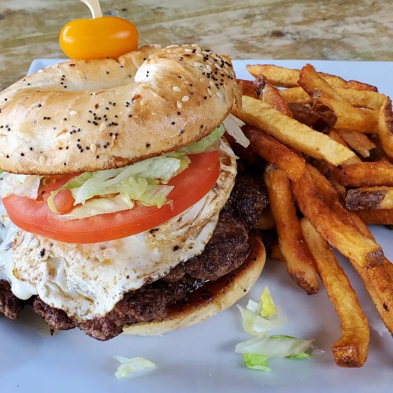 a sandwich and fries on a plate