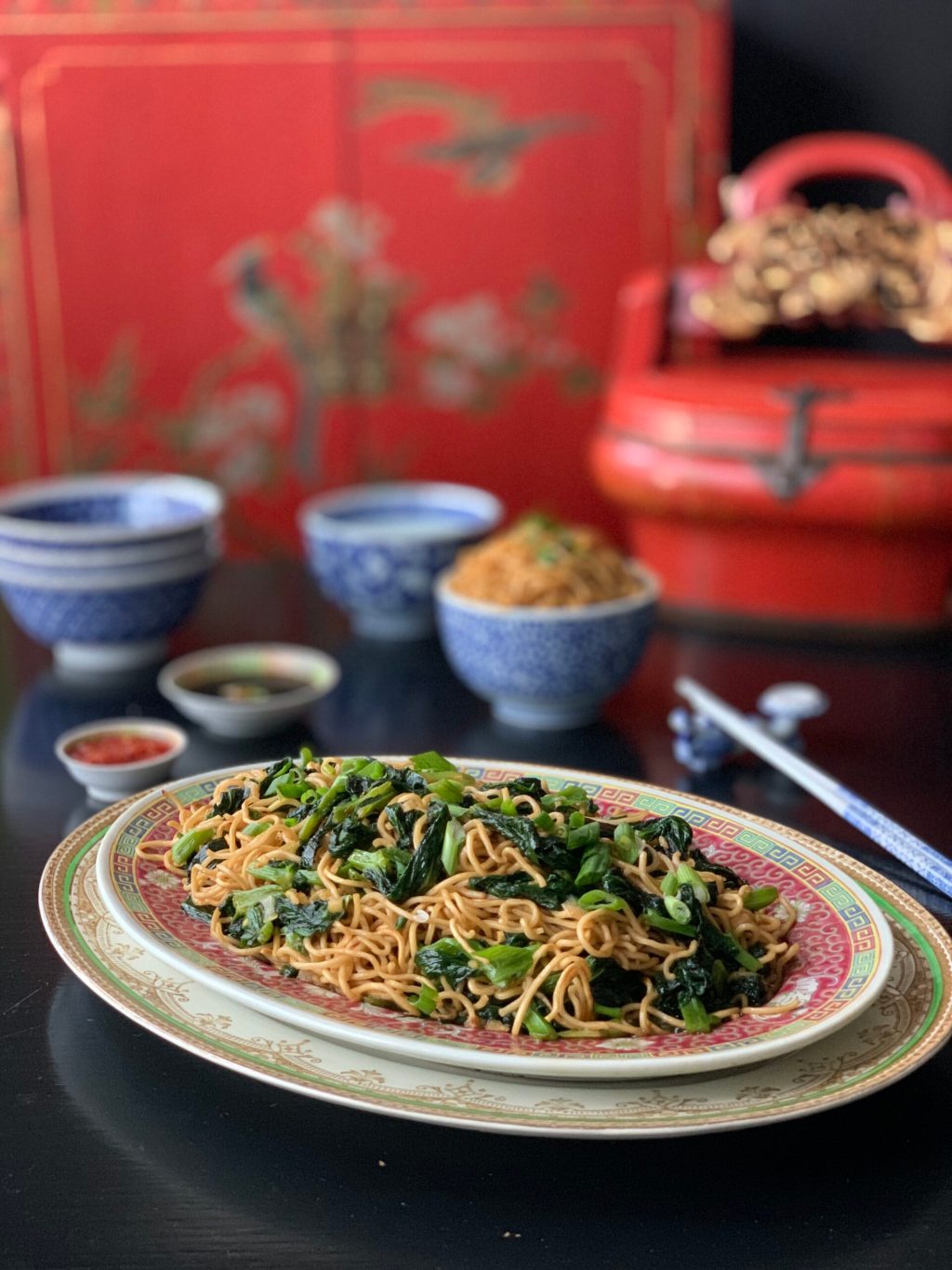 a bowl of food on a table