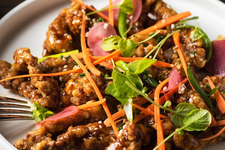 a plate of food on a table