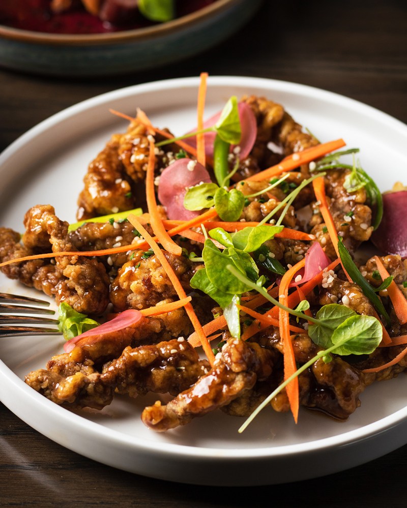 a plate of food on a table